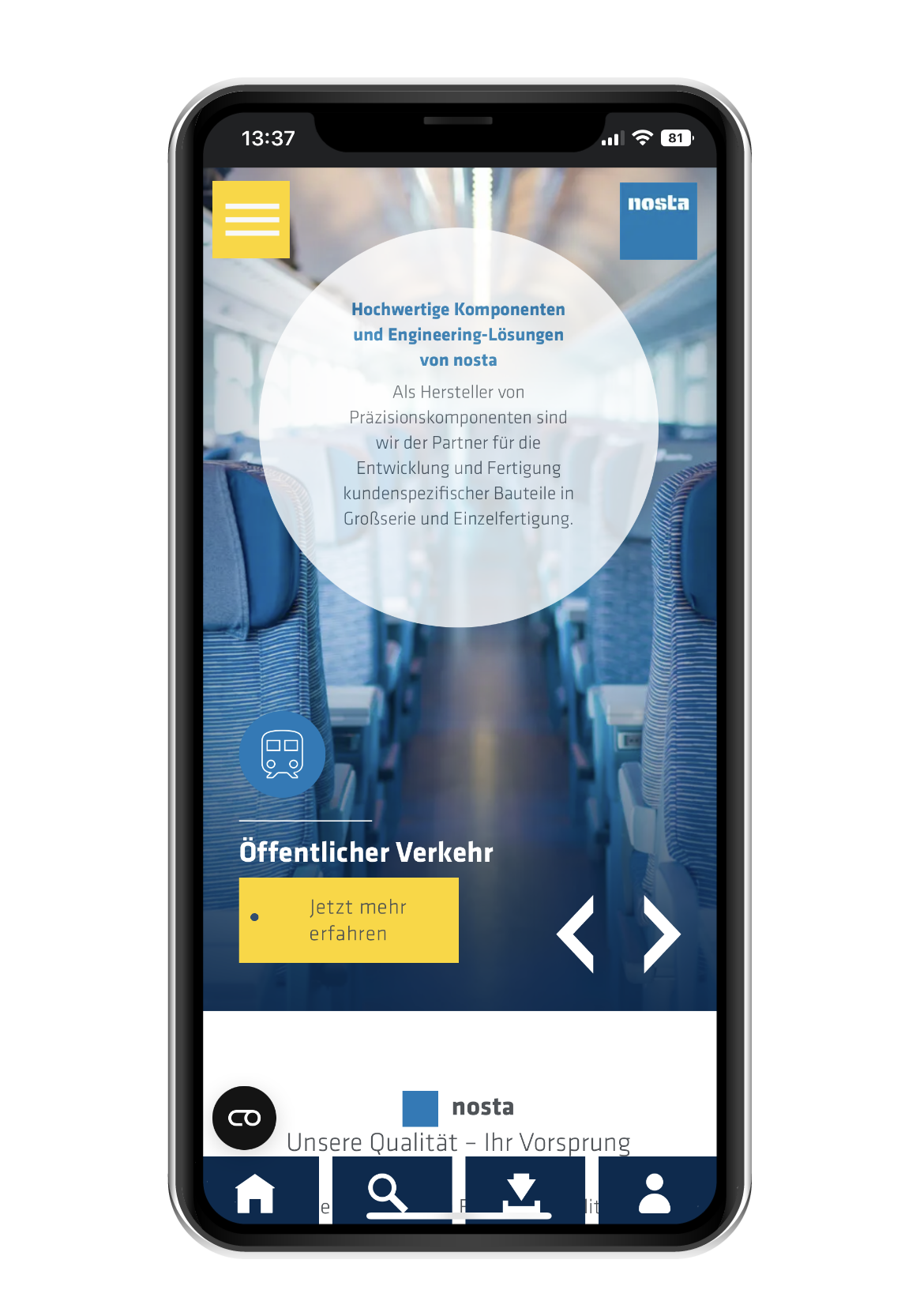 Kommdirekt Bildbeschreibung: kommdirekt-referenz-nosta-websiterelaunch-mobile