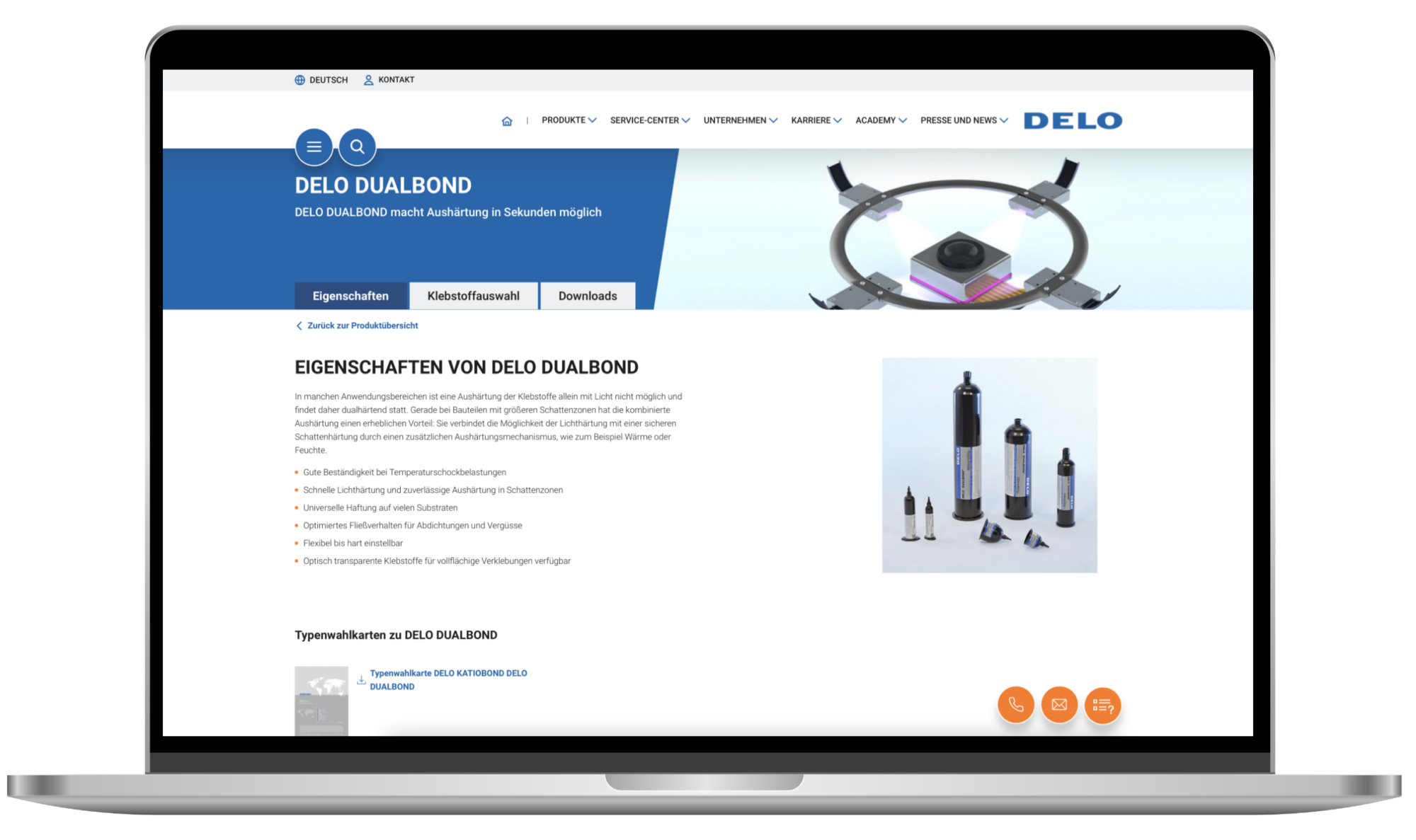 Kommdirekt Bildbeschreibung: delo-websiterelaunch-Produktdetailseite-desktop-kommdirekt