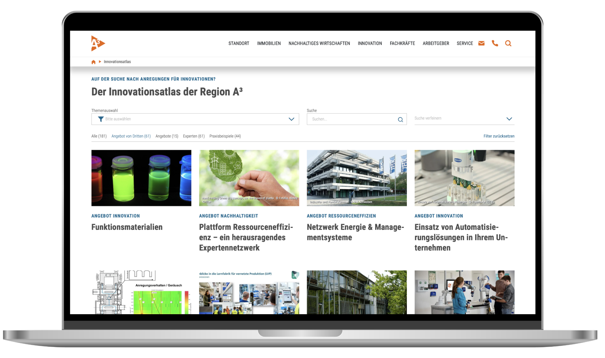 Kommdirekt Bildbeschreibung: regio-a3-innovationsatlas-websiterelaunch-kommdirekt-referenz