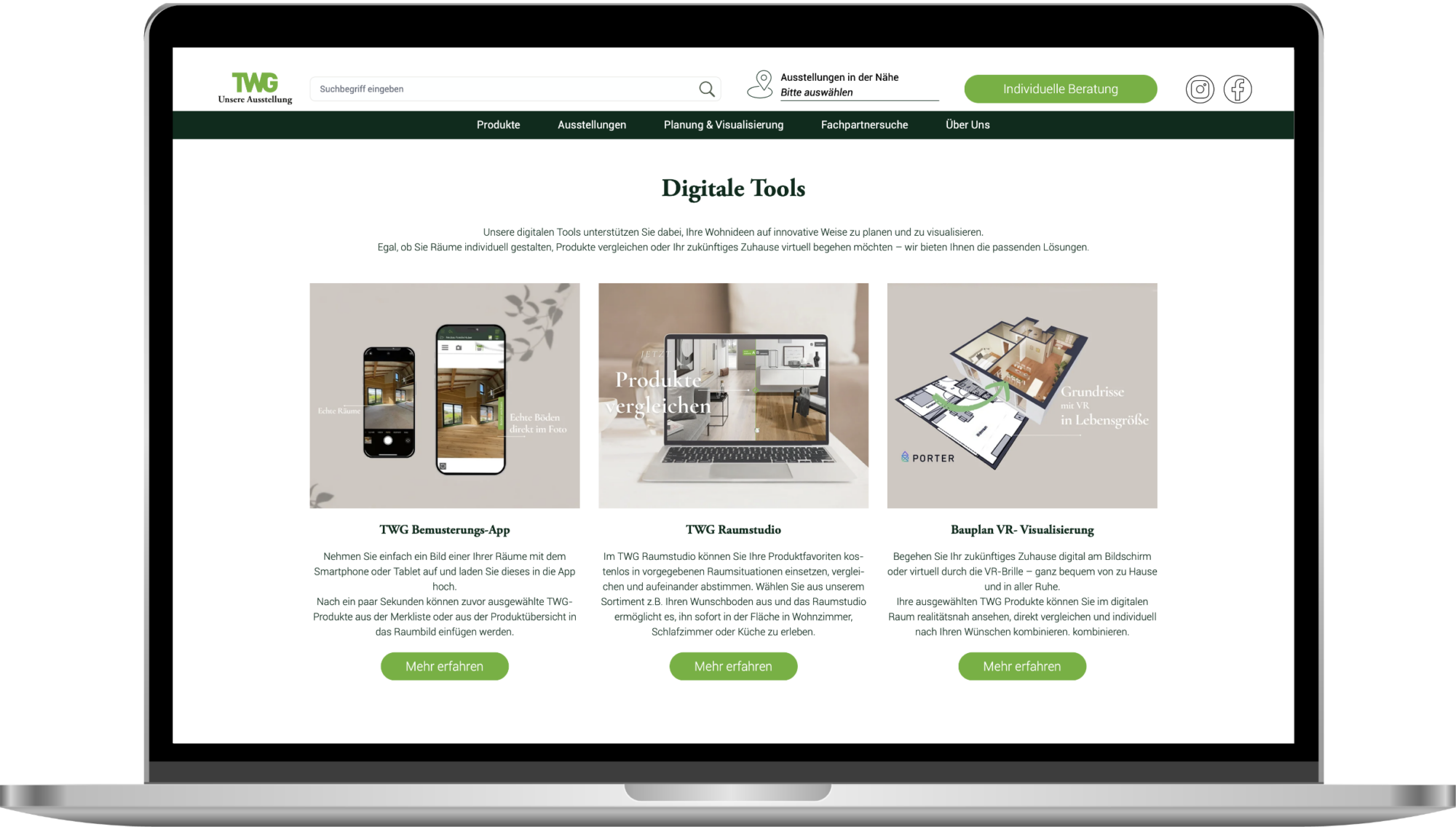 Kommdirekt Bildbeschreibung: kommdirekt-referenz-twg-ausstellung-digitale-tools